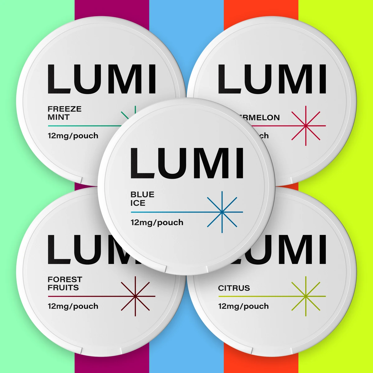 Lumi mix pack 12mg pyramid of strongest nicotine pouches in the uk